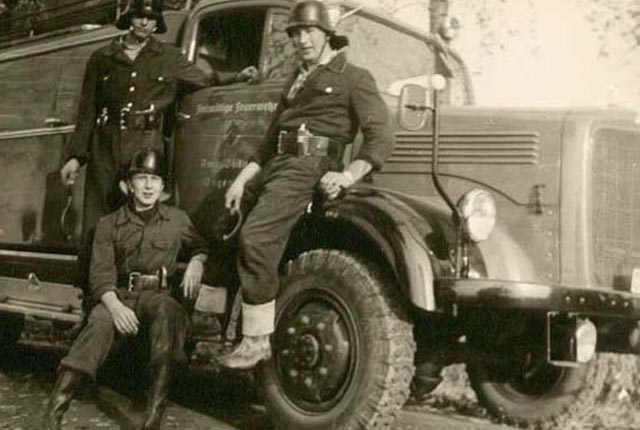 TLF 16-T, Tanklöschfahrzeug, 2.800 Liter, Amt Dülmen, MB LAF 311/36, ca. 1955. Heinz Geilmann